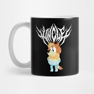 Black Metal Bluey Uncle Mug